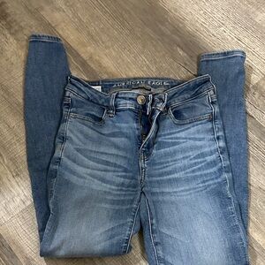 American Eagle Outfitters Women's Light Blue Skinny Jeans